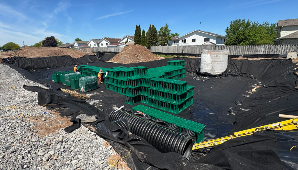 GreenStorm install in a construction site