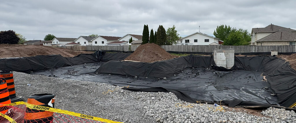 Excavated site waiting for GreenStorm installation